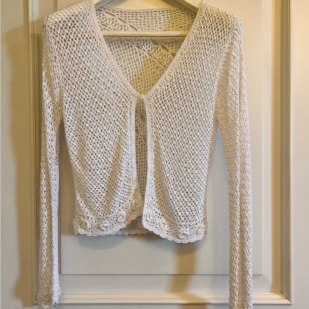 Hand made customized Elegant White Knit Sweater